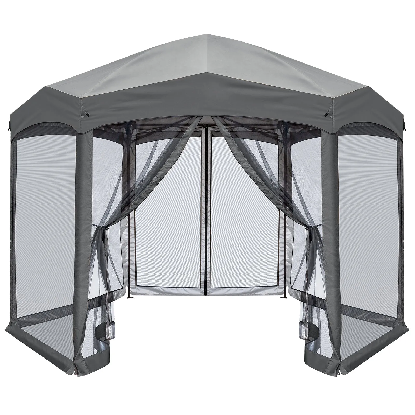 EAGLE PEAK Pop-Up Camping 6 Sided (6x6x6) Gazebo w/ Mosquito Netting Easy Center Canopy Shelter Instant Tent