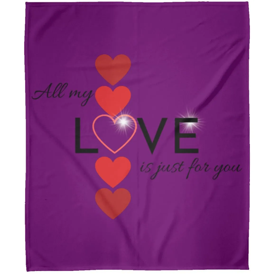 Elegant red hearts no background black t-shirt FLM Arctic Fleece Blanket 50x60