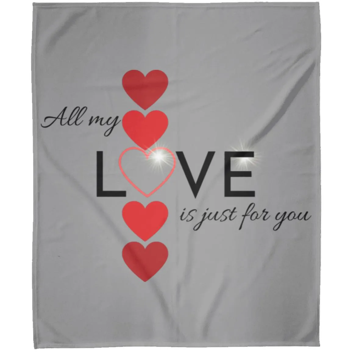 Elegant red hearts no background black t-shirt FLM Arctic Fleece Blanket 50x60