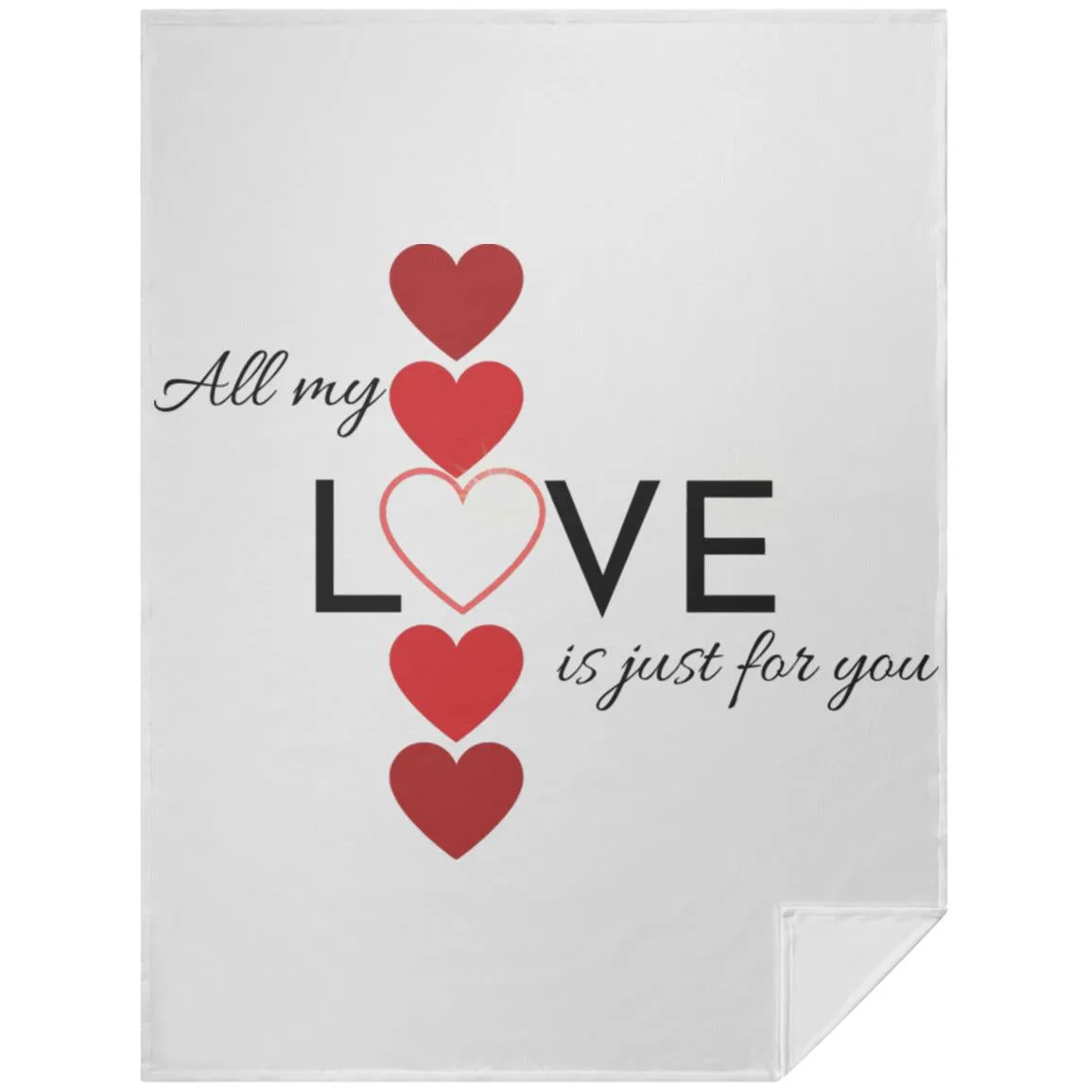 Elegant red hearts no background black t-shirt TVL Twin Velvet Blanket 60x80