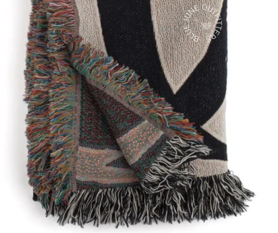 Feeling Good Positive Vibes | Hippie Woven Blanket
