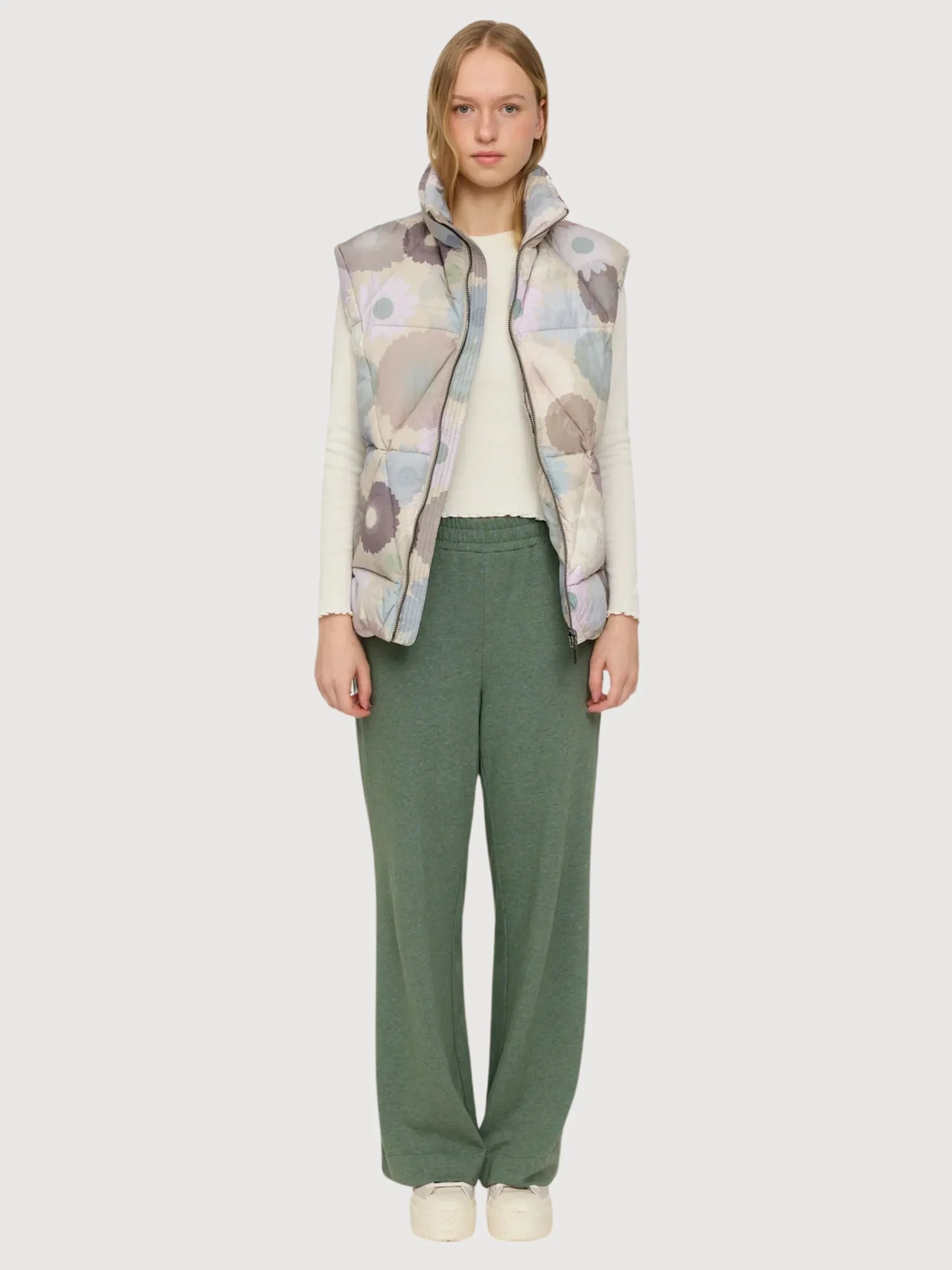 Hanska Vest Mushroom/Printed Vest Women | Mazine