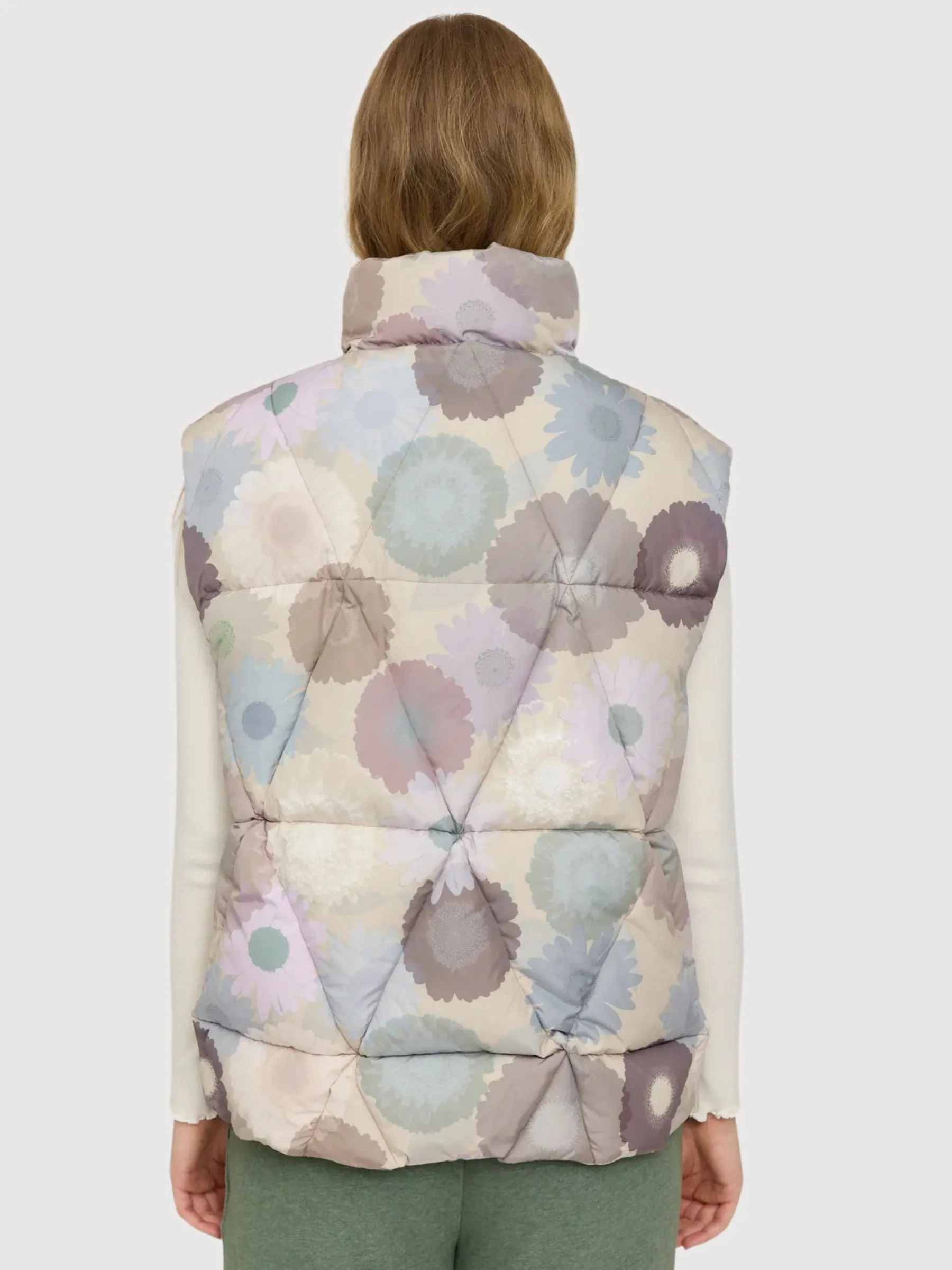 Hanska Vest Mushroom/Printed Vest Women | Mazine