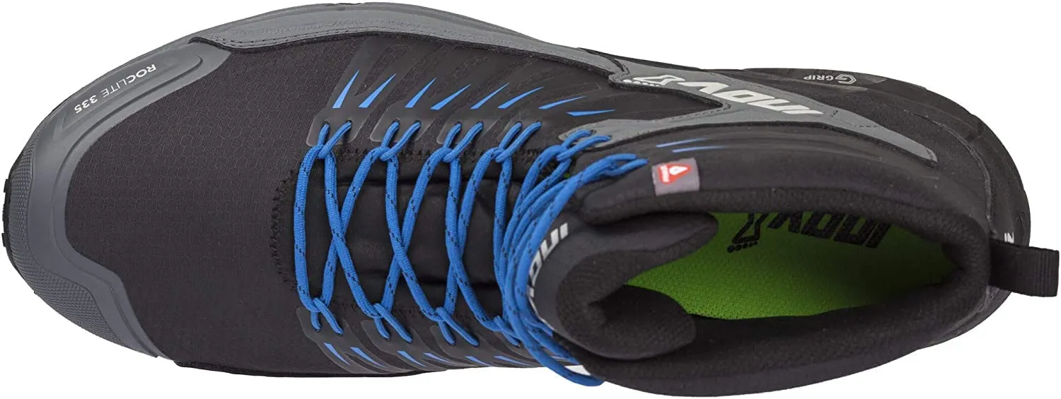 Inov-8 Roclite 335 Black/Blue Men's Size 5.5 Waterproof Mid-Top Hiking Boot