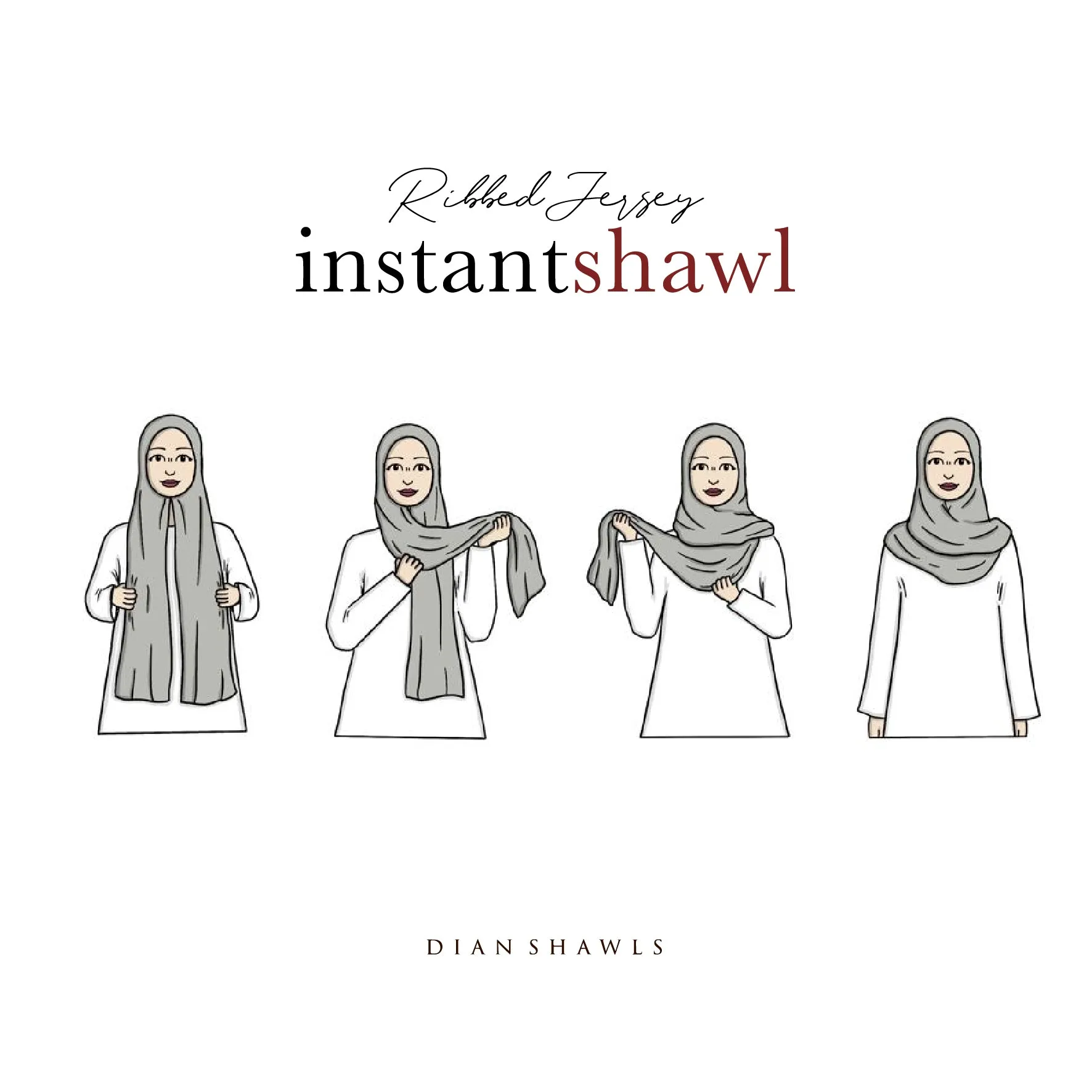 Instant Shawl : Charcoal