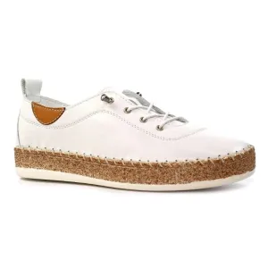 Lunar Womens White Plimsoll Shoes - Evie