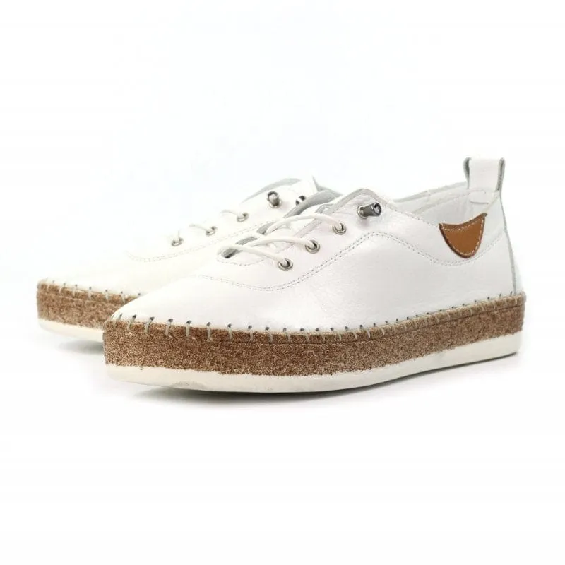 Lunar Womens White Plimsoll Shoes - Evie