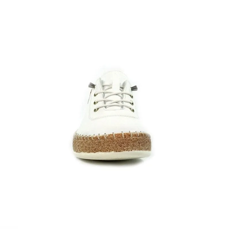 Lunar Womens White Plimsoll Shoes - Evie