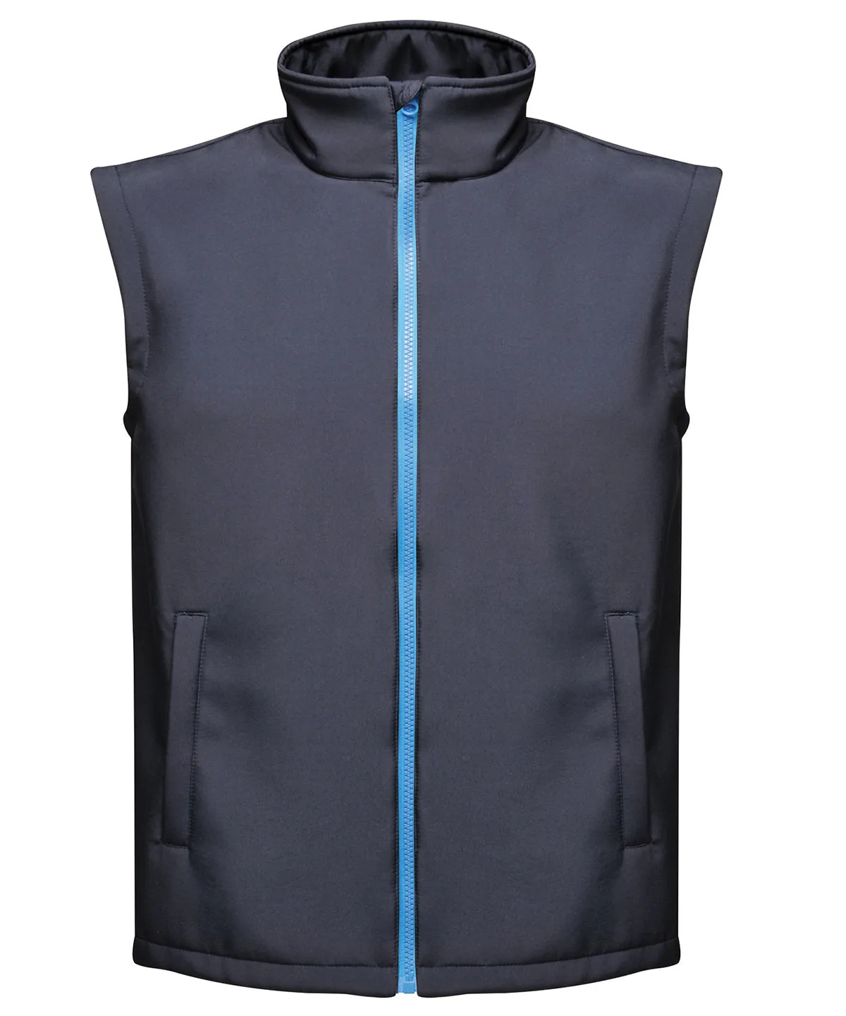 Navy/French Blue - Ablaze printable softshell bodywarmer
