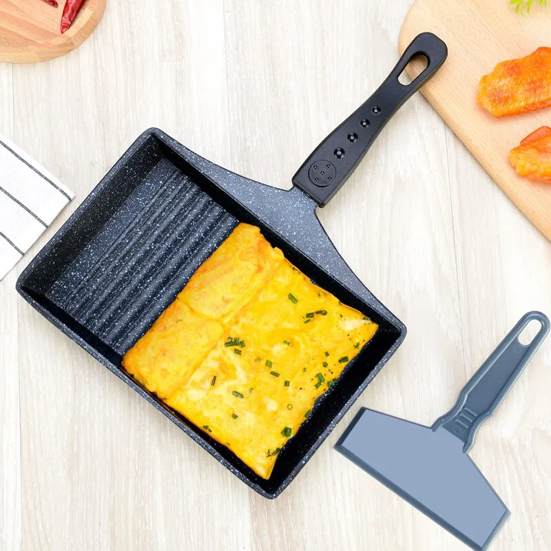 Non-Stick Omelette Pan Wave Bottom Maifanite Stone Frying Pan