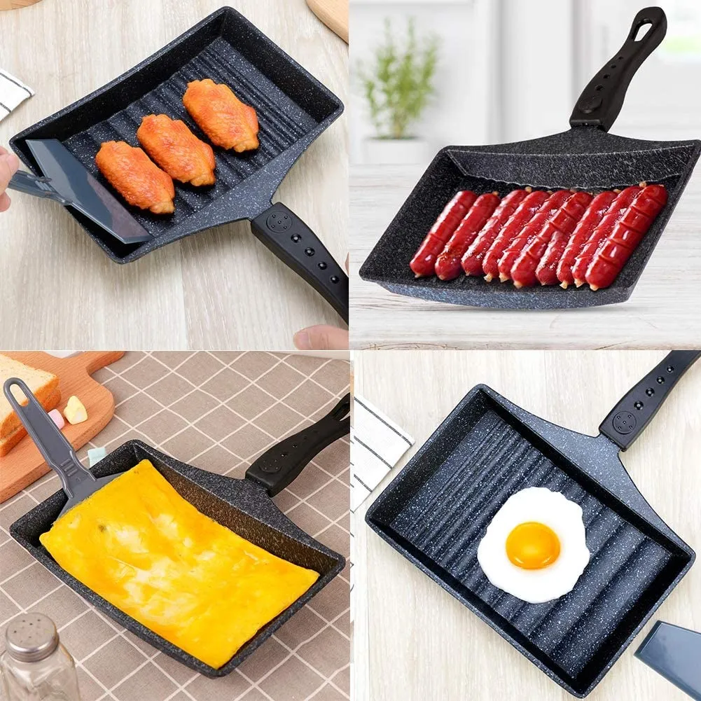 Non-Stick Omelette Pan Wave Bottom Maifanite Stone Frying Pan
