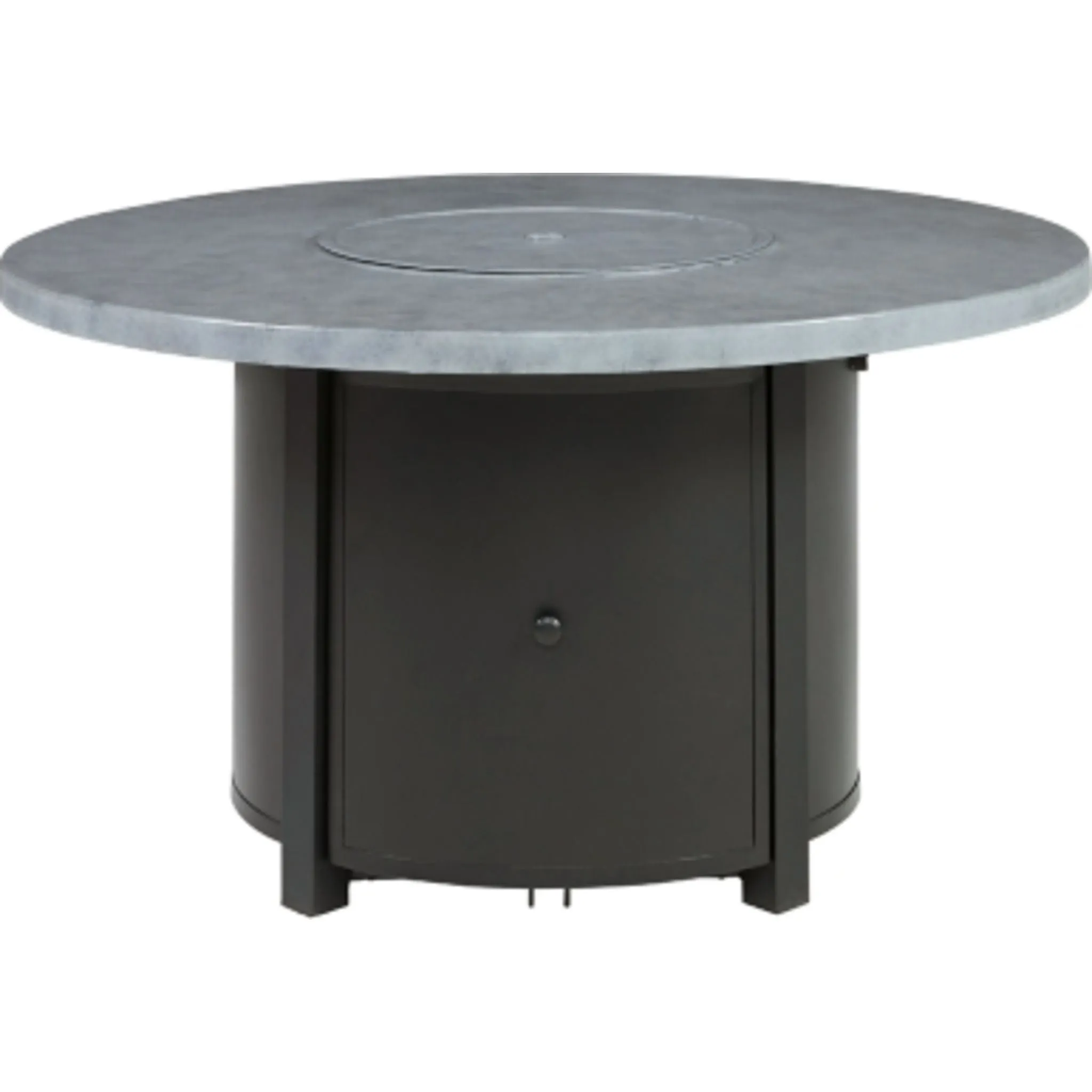 Outdoor Coulee Mills Round Fire Pit Table Gray/Black