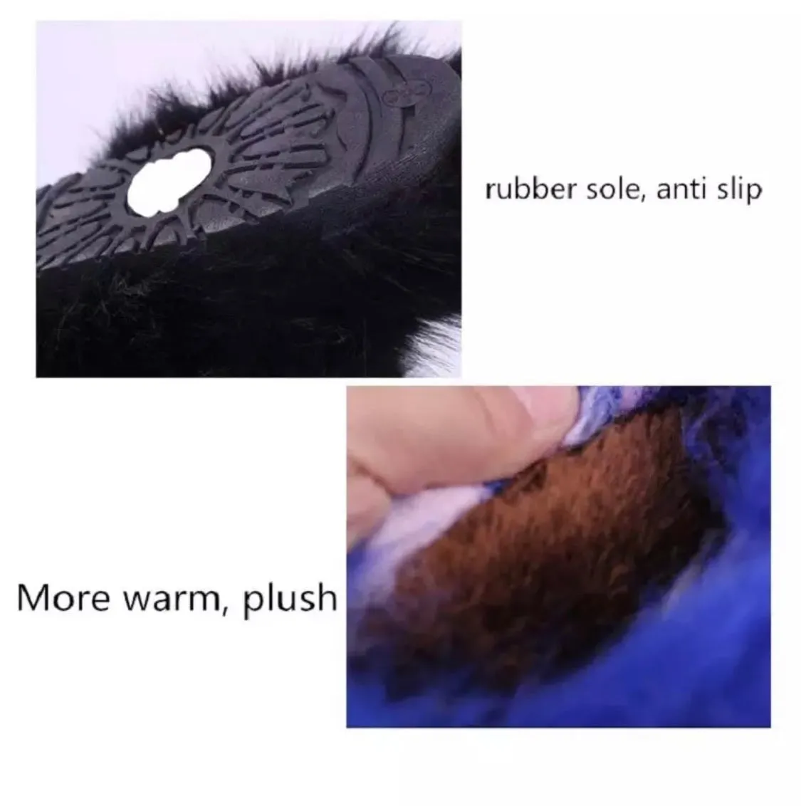 Pink Faux Fur High Knee Winter Boots & Faux Fur Headband