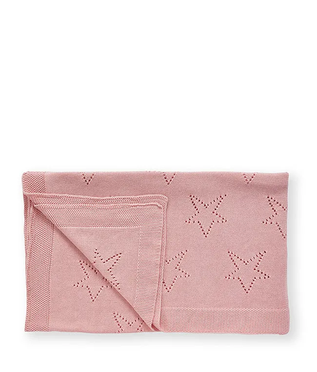 Pointelle Baby Blanket - Fairy Floss Pink