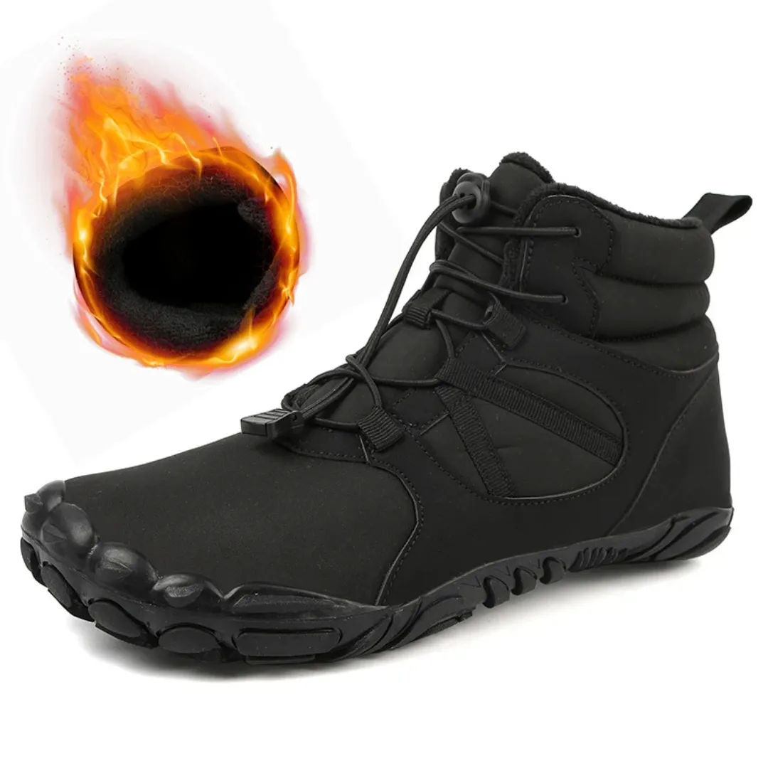 Ravello Big Size Waterproof Winter Barefoot Boots - Fur Lined Wide Toe Box Snow Boots
