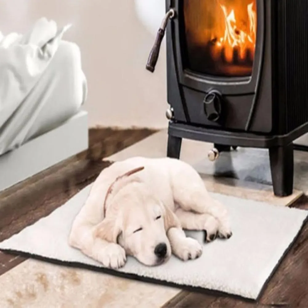 Self Heating Pet Bed - Thermal Technology - Faux Lambswool