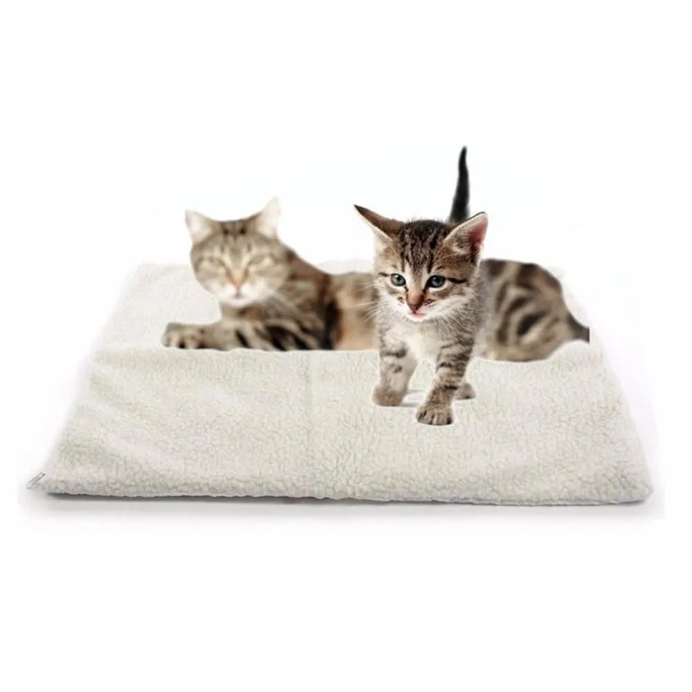 Self Heating Pet Bed - Thermal Technology - Faux Lambswool