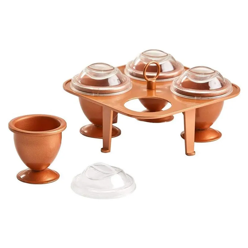 Set Of 4 Non Stick Egg Shape Copper Eggs-Xl Ib-176