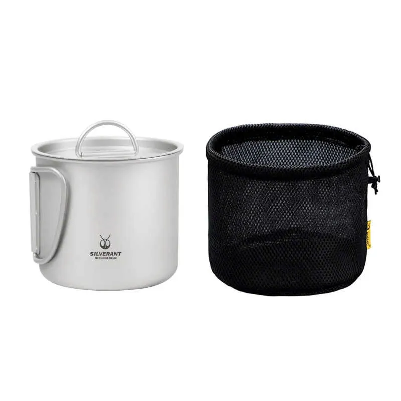 SilverAnt | Ultralight Titanium Cup With Lid | 400ml/14 fl oz
