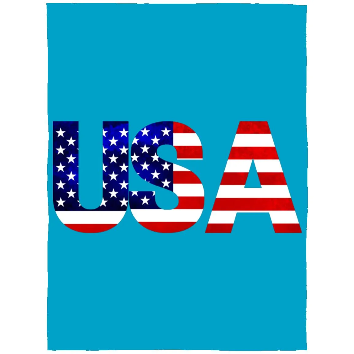 USA American Flag T-shirt FLL Arctic Fleece Blanket 60x80