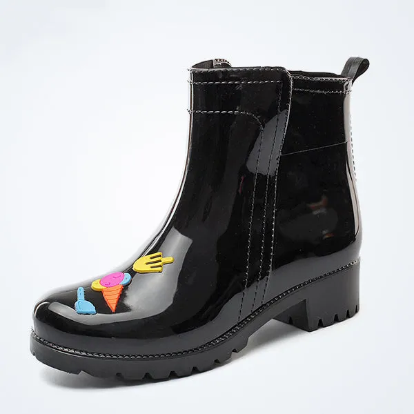 Women's Anti-slip Mid Rain Boots Waterproof Garden Shoes