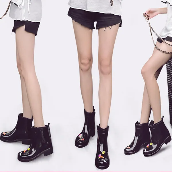 Women's Anti-slip Mid Rain Boots Waterproof Garden Shoes
